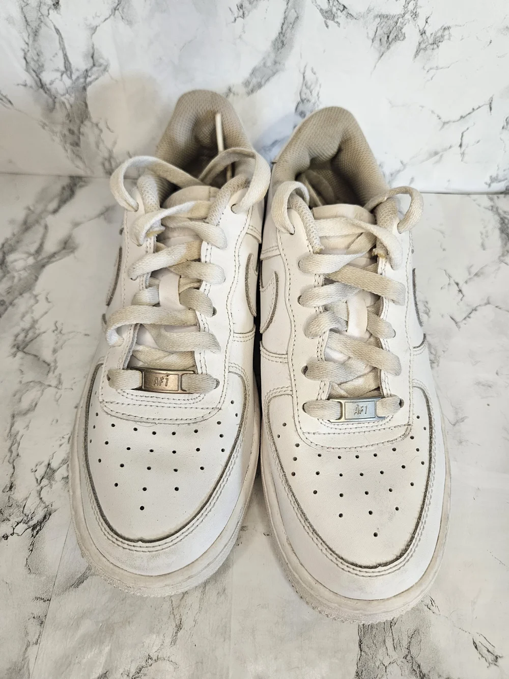 Nike Air Force 1 Low Boy’s Size 5y White Lace Low Tops.  DH2920 111